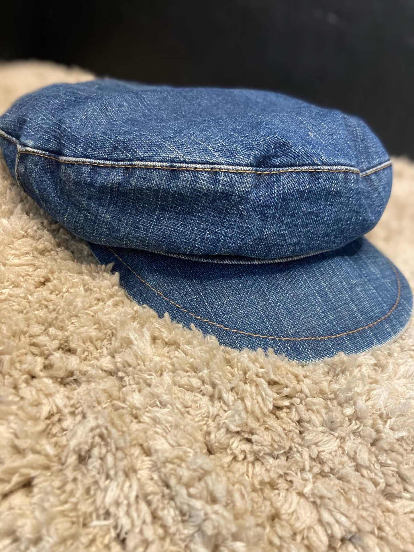 Vintage-Inspired Denim Fisherman Cap