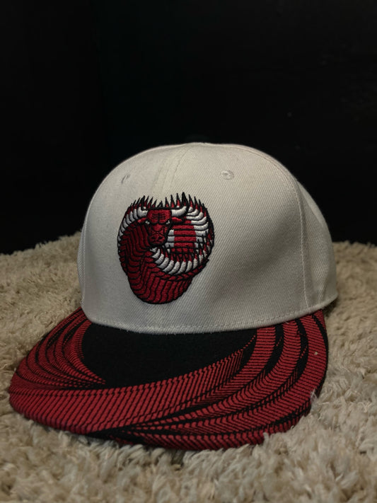 Vintage Chicago Bulls Snapback Hat – Bold Red & White Design