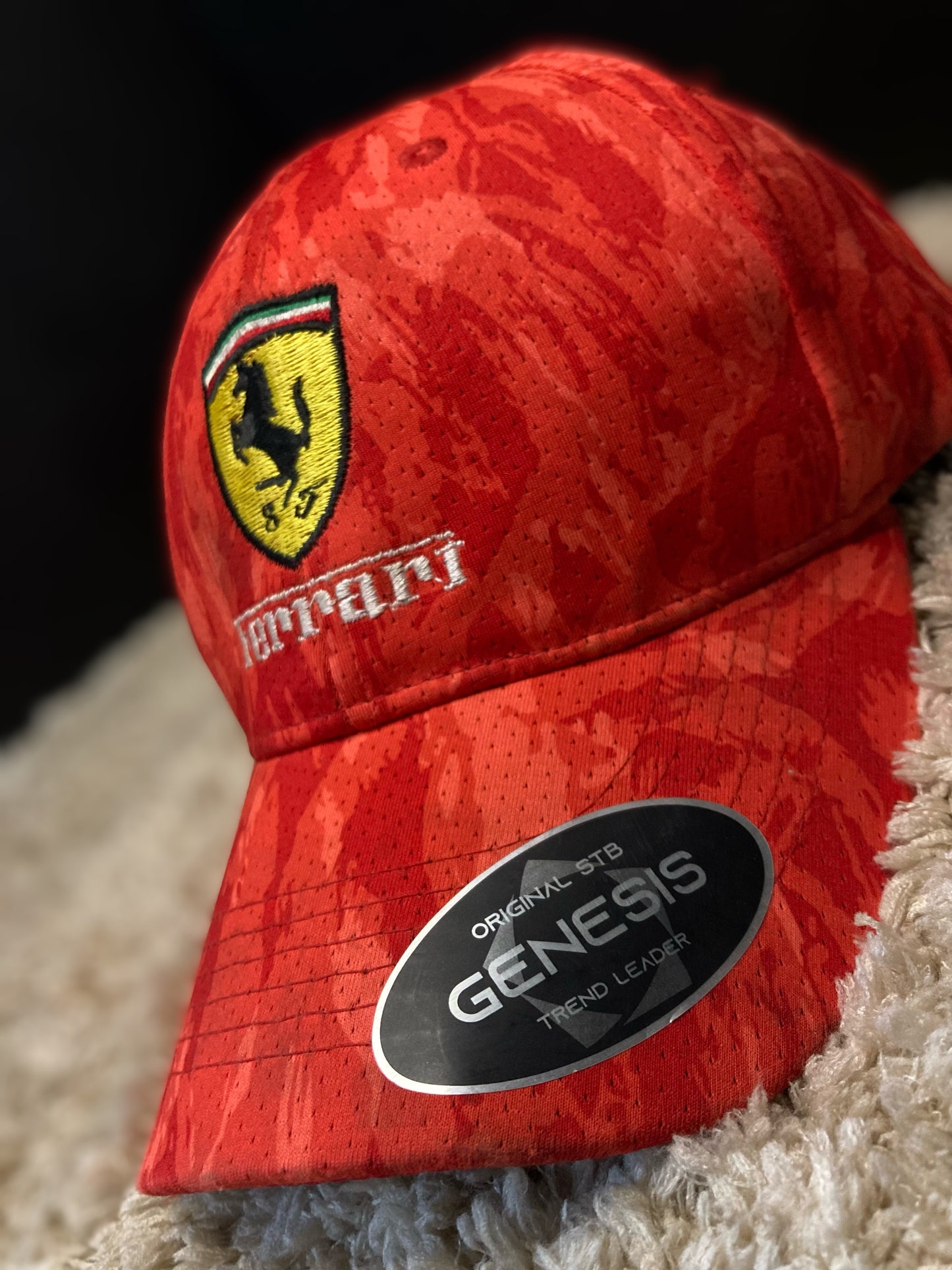 Red Ferrari-Inspired Cap – Bold Style, Ultimate Comfortt