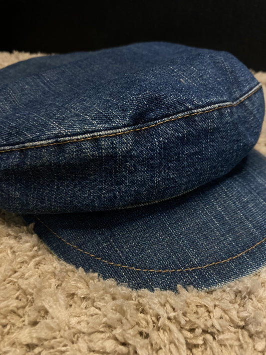 Vintage-Inspired Denim Fisherman Cap